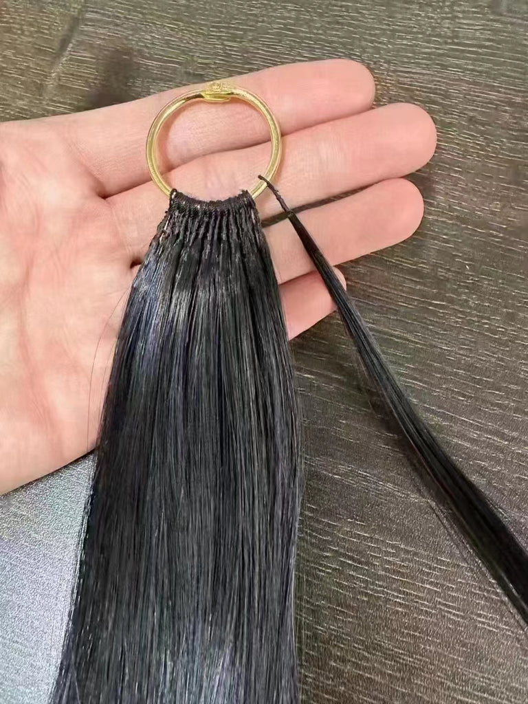 40 pieces Feather Hair Extensions-Real Human Hair, Invisible Knots