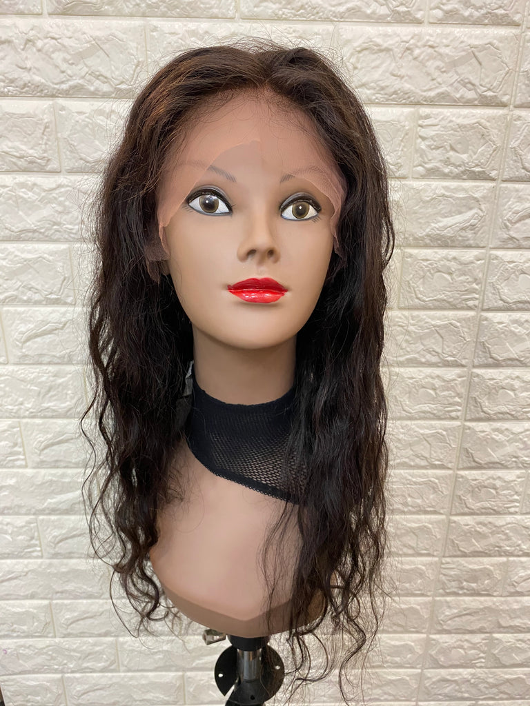 100% Indian Remy Hair Lace Front Wig, natural wave